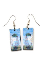 Woman with Parasol Earrings